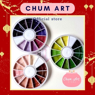 Pocket màu nước maries tone Tím, Xanh Lá