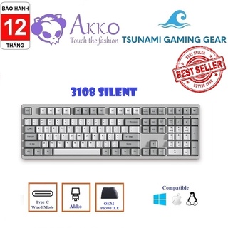 Bàn phím cơ AKKO 3108 Silent Cherry/Akko Switch/ Akko Switch v2 - Hàng chính hãng