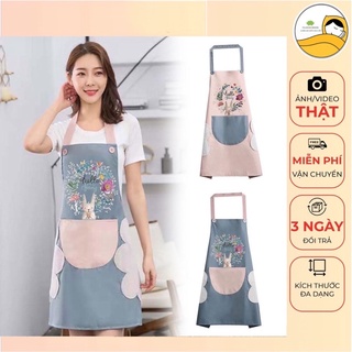 Tạp Dề Nấu Ăn Chống Thấm Nước In Hình Sáng Tạo Tiện Dụng(70*72cm)