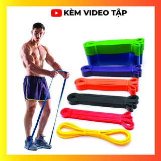 Dây kháng lực nam nữ tập gym dây ngũ sắc power band tập tay Power Fitness A1001