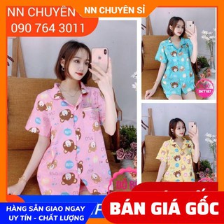 ĐỒ BỘ PIJAMA ĐÙI IN HÌNH HOẠT HÌNH ⚡ẢNH THẬT CHỤP TẠI SHOP⚡ ĐỒ BỘ ĐÙI IN HÌNH BKT187