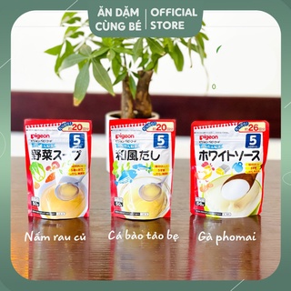 Hạt nêm gia vi ăn dặm cho bé từ 6 tháng tuổi bột dashi Pigeon pigoen nước dùng cô đặc cá bào rong biển 49025