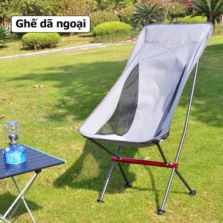 Ghế xếp tựa lưng du lịch cao cấp câu cá cắm trại khung nhôm siêu nhẹ tải trọng 150kg Ghế gấp dã ngoại HB88