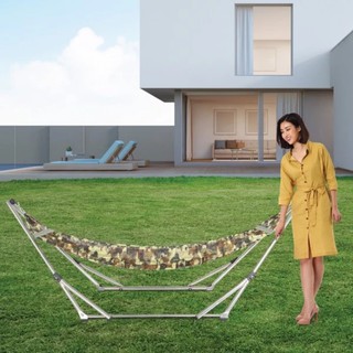 Võng xếp Inox "Inox cao cấp" không gỉ Phi 32 - Võng túi Xếp gọn