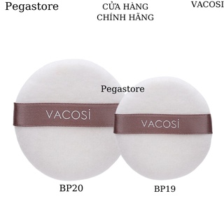 Bông trang điểm Vacosi BP19 + BP20 - mút trang điểm WHITE ROUND PUFF
