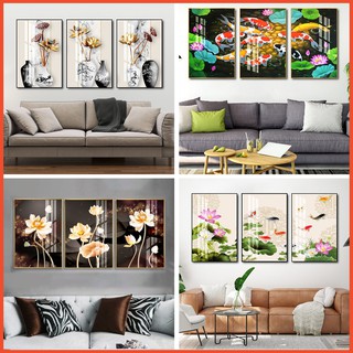 Tranh tráng gương hoa sen decor trang trí phòng khách phòng ngủ - Tranh treo tường nhiều mẫu giá xưởng tặng đinh 3 chân