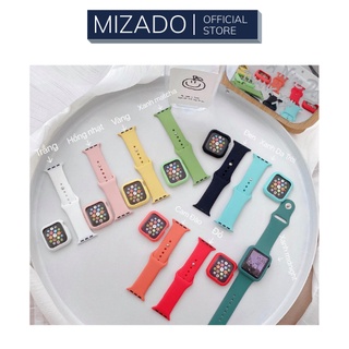 Combo dây đeo và ốp chống trầy xước bằng silicon dành cho app watch size 38 mm/ 40 mm/ 42 mm/ 44mm