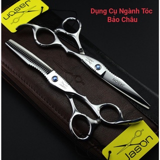 JASON J456 - KÉO CẮT TÓC NHẬT BẢN CHUYÊN NGHIỆP (tặng kèm bao da+chỉnh kéo+dầu tra kéo