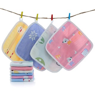 Khăn mặt vuông 6 lớp 25*25 - nhiều màu