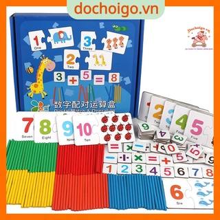 Đồ chơi bộ học toán kèm que tính, đồ chơi phát triển trí tuệ dochoigo.vn