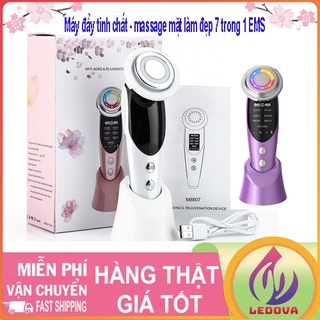 Máy Đẩy Tinh Chất Cao Cấp / Massage / Làm Đẹp 7 Trong 1 EMS, Chăm Sóc Da, Loại Bỏ Nếp Nhăn Và Làm Săn Chắc Da Mặt