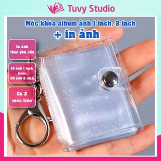Móc khóa album ảnh và in ảnh theo yêu cầu mini 1 inch, 2 inch dễ thương độc lạ để chìa khoá xe máy tại Tú Vy Studio
