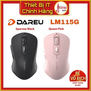 Chuột không dây DAREU LM115G Black - Pink - Phân Phối Chính Hãng