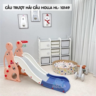CẦU TRƯỢT HOLLA HẢI CẨU CAO CẤP MỚI NHẤT CHO BÉ KIÊM BÓNG RỔ