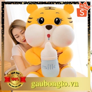 Gấu bông to Hổ ôm bình sữa, Lợn Heo Tiktok nhồi bông 𝑯𝒂̀𝒏𝒈 𝑪𝒂𝒐 𝑪𝒂̂́𝒑,gối ôm hình thú nhồi bông cute