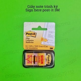 Giấy Note trình ký Sign here Post-it 3M.