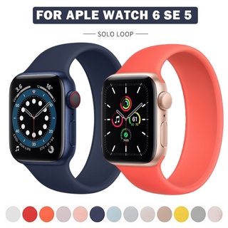 Dây đeo silicon mềm co giãn cho đồng hồ thông minh Apple Watch Series SE6 5 4 3 Iwatch 38 42 40 44mm