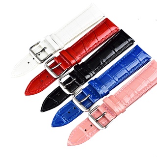 [CHUẨN LOẠI 1] Dây da đồng hồ da đeo tay, dây da đồng hồ chính hãng hiệu AONO 8801-03 VÂN CÁ SẤU BÓNG (TẶNG KÈM CHỐT)