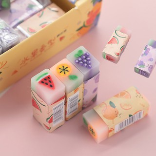 Tẩy Bút Chì, Gôm Tẩy Mềm 2B Hình Hoa Quả Trong Suốt Có Hương Thơm