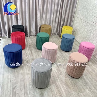 Ghế Đôn Tròn Ngồi Bàn Trang Điểm Phong Cách Bắc Âu Cao 45cm- Đường Kính 35cm, Ghế Sofa Tròn Phòng Khách Siêu Xinh