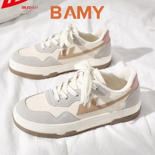 Giày thể thao nữ đế bằng WARRIOR, Giày Sneaker nữ BAMY đế bánh mì dáng basic cao 3 phân
