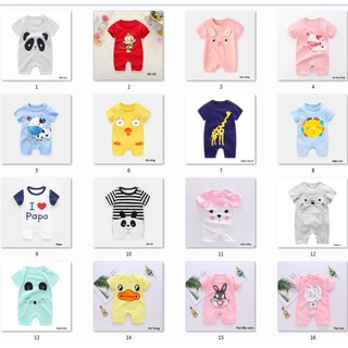 Bộ BODY bé trai hình thú bodysuite cho bé dễ thương chất cotton mát mịn 3-12kg