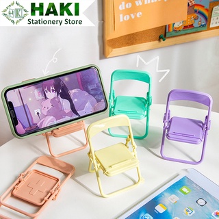 Giá đỡ điện thoại hình ghế đẩu HAKI có thể gấp gọn để bàn đa chức năng nhiều màu tùy chọn