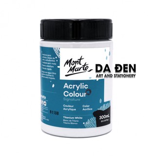 [DA ĐEN] Màu Mont Marte Signature Acrylic Colour 300ml (10.1-oz) - Titanium White