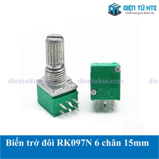 Biến trở Volume đôi RK097G 6 chân 15mm [HTE Quy Nhơn CN2]