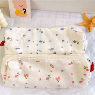 Bóp bút, viết/ bóp mỹ phẩm Mua Tất họa tiết hoa nhí size lớn (muatatshop)
