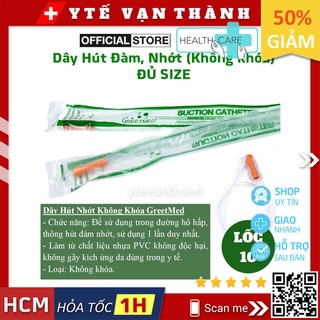 ✅ [LỐC 10] Dây Hút Nhớt Không Khóa GreetMed | Hút Dịch, Đàm (Đờm), Thải Độc Cà Phê -VT0980
