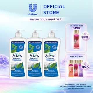 [Mã COSUI03 giảm 8% đơn 150K] Combo 3 chai Sữa dưỡng thể St.Ives Collagen trẻ hóa da 621ml