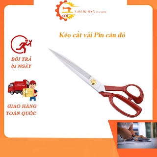 Kéo cắt may > Kéo cắt vải Hiệu PIN cao cấp màu đỏ ( kèm quà tặng )