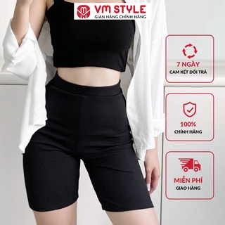 Quần legging nữ lửng VM STYLE,biker vải thun tăm co giãn ôm sát thể thao -51- 22QL02P22401