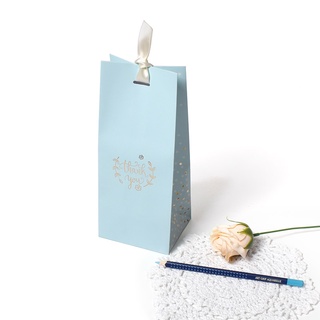 [Mã LIFE1003ALL giảm 10% đơn 50K] Túi giấy kèm ruy băng 9,5 * 8 * 23cm đựng đồ quà tặng họa tiết cổ điển đơn sắc PK779
