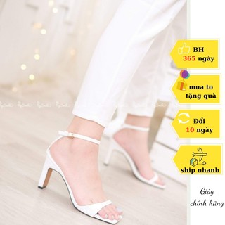 Giày cao gót quai ngang 7cm  FLASH SALE  - THE NYSMILE - Gót vuông công sở xéo - CRUSH