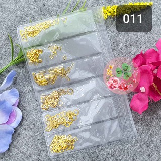 Màu 011 . Charm kim loại đính trang trí móng
