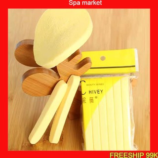 [Hàng Chuẩn] BÔNG NỞ rửa mặt mút rửa mặt Hivey 12 miếng nhỏ