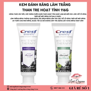 Kem đánh răng Crest 3D White Whitening Therapy Charcoal 116G - Làm trắng răng Than tre