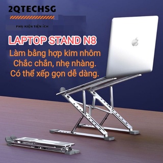 Giá đỡ Laptop, Macbook, Ipad, được làm bằng nhôm có thể điều chỉnh độ cao và dễ dàng gập gọn.