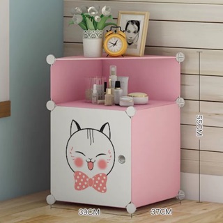[Xả kho] Tủ nhựa ghép - tủ đầu giường đa năng. Tủ 1 ô kèm 1 kệ góc tiện ích