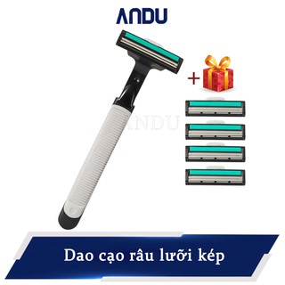 Sét Dao Cạo Râu 36 Lưỡi Kép Thay Thế Kèm Kem Cạo, Sắc Bén, Không Đau Rát