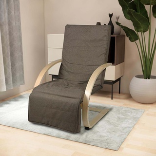 HomeBase FURDINI Ghế bành bằng gỗ bạch đàn có thể tháo rời để vệ sinh và điều chỉnh độ cao W67xH113xD97cm màu nâu đen
