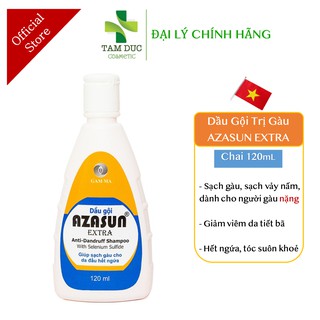 AZASUN EXTRA [Chai 120ml] - Dầu Gội Trị Gàu Dành cho người bị gàu nặng [selsun 1.8%]