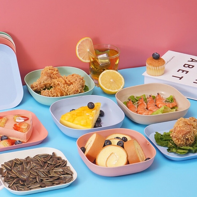 ĐĨA VUÔNG LÚA MẠCH SIÊU XINH ĐƯỢC CHỌN MÀU