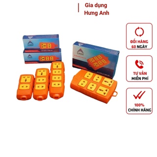 Ổ Cắm Điện 6 Lỗ Siêu Chịu Tải 6000w Lõi Sứ Chịu Nhiệt Chống Va Đập An Toàn - Phích Cắm Siêu Chịu Tải