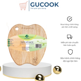 Thớt Gỗ Hình Trái Táo Kích Thước 24x24x2 (cm)