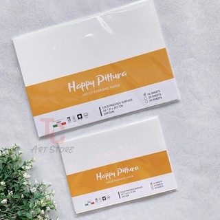 Giấy Vẽ Màu Nước Happy Pittura A5/A4/A3 – Set 10 Tờ 250gsm