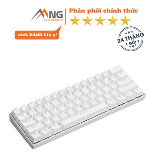 Bàn phím không dây Edra EK361W  cơ, pin lithium polymer, switch Outemu, 64 phím, chơi game, màu đen, trắng