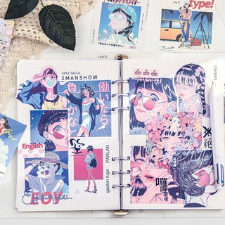 [Mã LIFEBOOK2 giảm 10% đơn 0Đ] Giấy trang trí nền retro cô gái sáng tạo set 30 Still love you